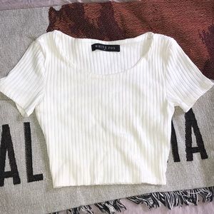 White Fox Boutique Crop Tee